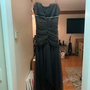 Spaghetti strap homecoming dress